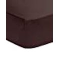 thumbnail image 2 of Linen Store Both Pattern Solid/Stripe 1-Piece- Fitted- Sheet with 20-25 inches Extra Fit Deep Pocket Hotel Finish Adjustable Room 400 Thread Count 100% Pima Cotton (King, Solid Chocolate)., 2 of 2