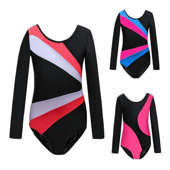 Kids Girls Gymnastics Dance Leotard Dresses Gymnastics Leotards for Girls Dance Ballet Latin Suit for 3-14 Years