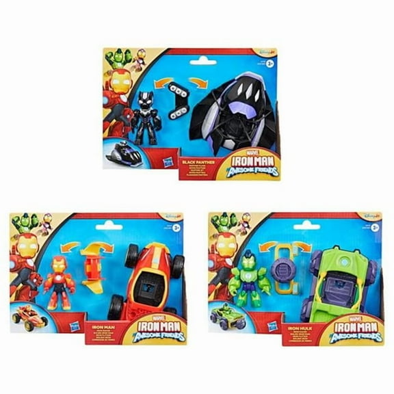 Hasbro HSBG1257 Iron Man & His Awesome Friends Vehicle Assortment Figures - 4 Piece