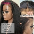 thumbnail image 5 of 4C Kinky Edges Natural Hairline Wigs, Kinky Straight 13x4/13x6 HD Lace Front Human Hair Wigs With Curly Baby Hair - Lace Closure Wigs, 5 of 8