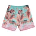 thumbnail image 2 of Pink Coconut Tree Boys Swim Trunks Quick Dry Boy Swim Shorts for 3-14 Years, 2 of 8