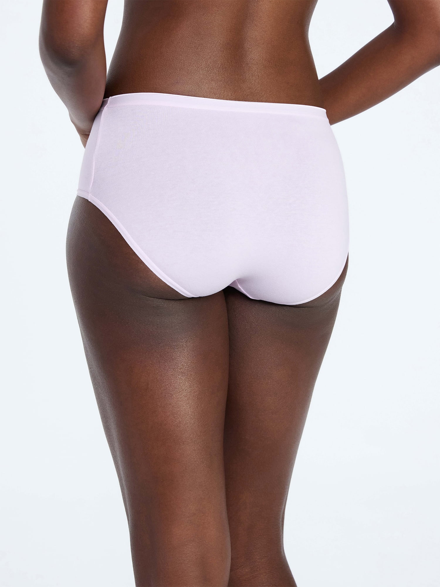 Joyspun Women's Cotton-Blend Brief Panties, 6-Pack, Sizes S-XXXL