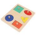 thumbnail image 3 of Bebé niños pequeños 5 perilla de color rompecabezas juguete fiesta divertida madera forma geométrica rompecabezas juguete educativo, 3 of 9