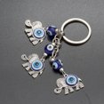 thumbnail image 4 of Llavero Lucky Evil Eye, adorno colgante para coche, elefante plateado con, 4 of 5