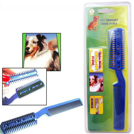 Pet Dog Cat Hair Trimmer With Comb + 2 Razor Cutting Grooming Cut Care New (Best Way To Cut Dogs Hair)