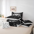 thumbnail image 4 of Videogames Reversible 7Pcs Comforter Set Full Size,Geometric Honeycomb Gameapd Fitted Flat Sheet Modern Gamer Bedding Set Room Decor Teens Black Gaming 2 Throw Pillow,2 Pillowcases, 4 of 6