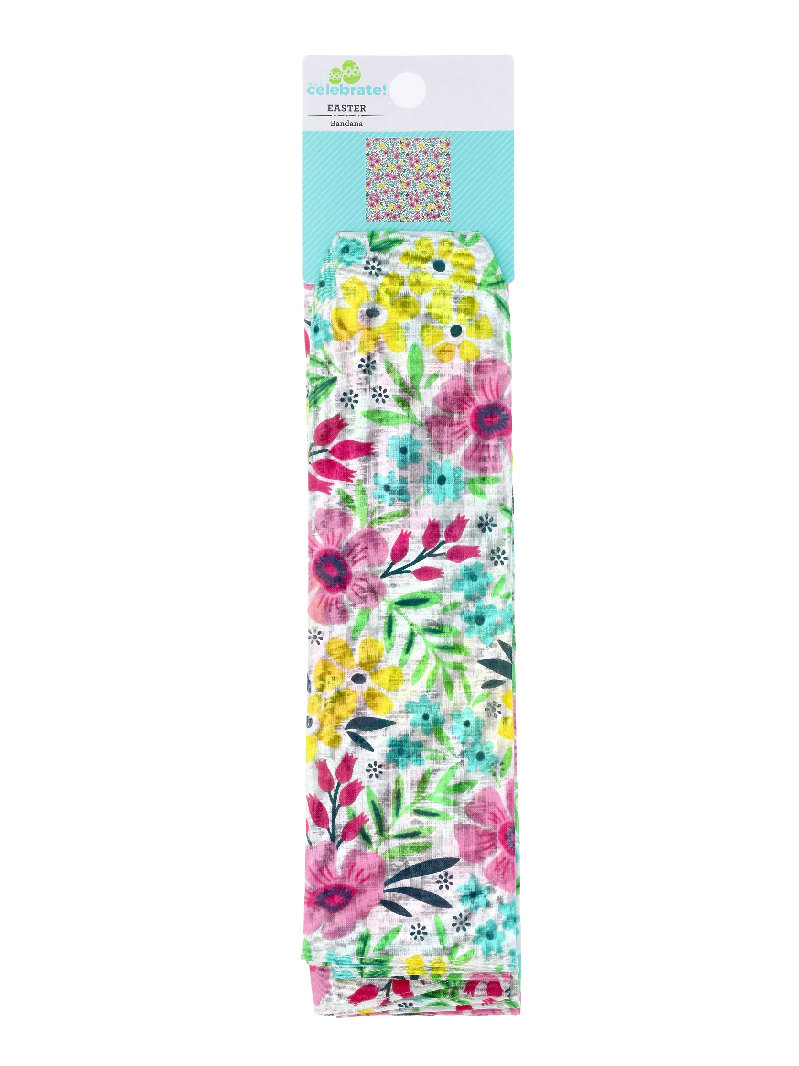 Women’s Meadow Flowers Bandana from Way to Celebrate, One Size, Pink/Multi