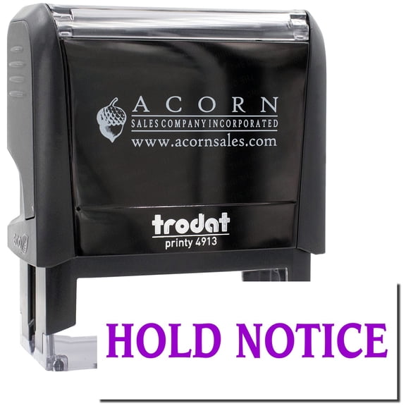Large Self-Inking Notarize Stamp, Trodat Printy 4913, Press and Print Stamping, Impression Size 7/8" x 2-1/4", Up to 10,000 Impressions - Purple Ink