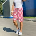 thumbnail image 6 of Xecao Pink Christmas Cheer Print Men's Sleepwear Shorts Pajama Bottom Lounge Short ,Nightwear with Convenient Pockets for Relaxed Home Wear-3X-Large, 6 of 6