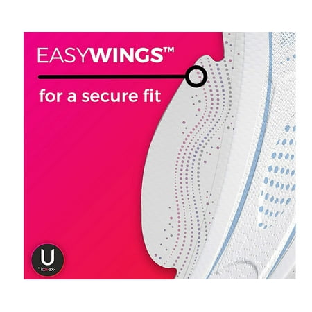 U by Kotex CleanWear Ultra Thin Feminine Pads with Wings, Heavy Absorbency, 14 Count