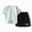 #01 Green, variant on Boys Athletic Outfit Short Set Camo Print Short Sleeve T-Shirt and Color Block Shorts Sports Tracksuit