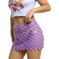thumbnail image 3 of hirigin Women Sequin Wrap Skirt Fashion Glitter Sparkly Beach Bikini Cover Ups Mini Skirt Sexy Rave Club Party Short Skirts (Colorful, One Size), 3 of 7