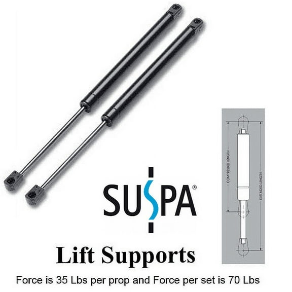 SUSPA® C16-10176 35-LB Limit Gas Spring/Prop/Strut/Shock Lift Support (Set of 2)