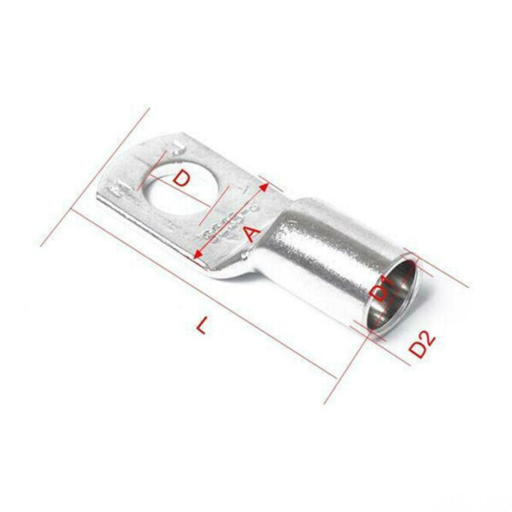 120Pcs Heavy Duty Wire Lugs Battery Cable Ends Copper Tubular Ring Terminals