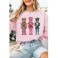 thumbnail image 3 of Women's Pink Shimmer Nutcracker Graphic Christmas Pullover Sweatshirt | [ZhiHiMeRi] | (US 4-6)S, 3 of 7