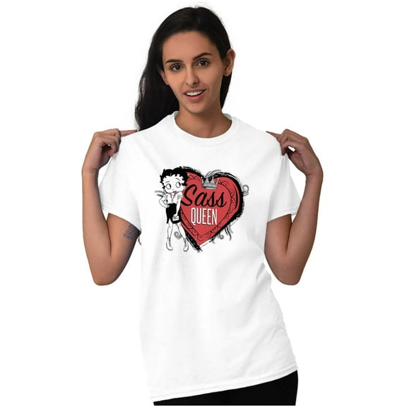 Betty Boop Sass Queen Cartoon Women's Graphic T Shirt Tees Brisco Brands X