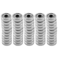thumbnail image 1 of 50Pcs Miniature Scellé Métal Blindé Métrique Radial Roulement à Billes Modèle: 604 ZZ 4X12X4MM, 1 of 8