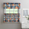 thumbnail image 2 of Fall Kitchen Curtains 24 Inch Short - 3 Panel Set, Autumn Harvest Print, Rod Pocket Window Treatment for Thanksgiving, Farmhouse, Cafe, Living Room - Machine Washable, 2 of 6