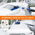 thumbnail image 3 of Snow Brush and Extendable 47.2" Ice Scraper, Snow Broom with 360° Pivoting Head and Foam Grip for Car, Blue, 3 of 7