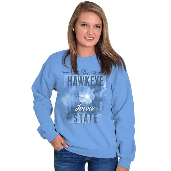 Iowa Cute State Flower Souvenir Women Crewneck Sweatshirt Brisco Brands S