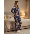 thumbnail image 4 of Pijama Navideña para Mujer con Botones Tela Suave y Elástica, Conjunto de pijama de invierno, 4 of 5