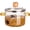 1500ml - Yellow handle with wooden bead lid, variant on Glass Saucepan with Cover,1.6L/54 OZ Heat-resistant Glass Stovetop Pot and Pan with Lid, The Best Handmade Glass Cookware Set Cooktop Safe for Pasta Noodle, Soup, Milk, Baby Food (1.6L/54OZ)