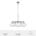 thumbnail image 7 of Hunter - Saddle Creek 5-light Brushed Nickel, Large Chandelier, Dimmable, Schoolhouse Style, Candle Shaped, for Bedrooms, Dining, Living Rooms - 19359, 7 of 7