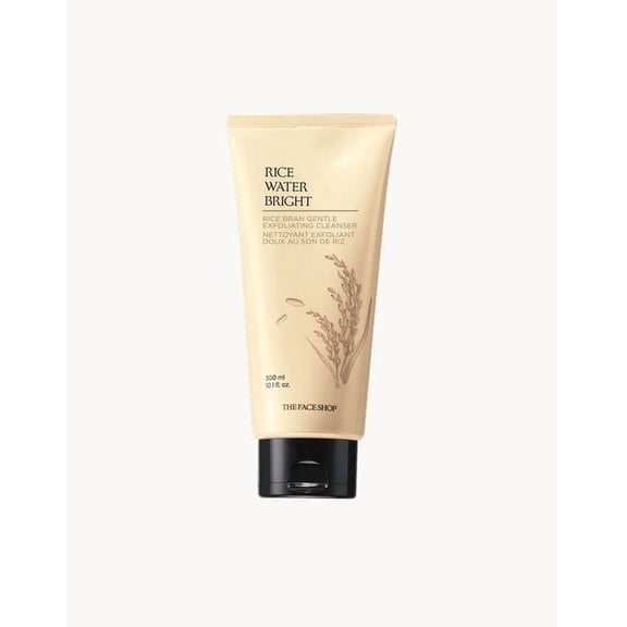 The Face Shop Rice Water Bright Rice Bran Facial Foaming Cleanser, Face Wash, 5.07 fl oz