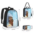 thumbnail image 2 of Balery Funny Cat Taking a Bath Mochila escolar 3 en 1 para niños: mochila resistente con lonchera térmica y estuche para lápices. Mochila escolar para niños y niñas., 2 of 7