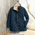thumbnail image 2 of Womens Plus Size Lightweight Puffer Jacket Long Sleeve Quilted Design Button Front Winter Coat, 2 of 9