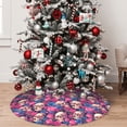 thumbnail image 5 of Yiaed Skull rose blue flower Print Christmas Tree Skirt , Tree SkirtsTree Mat for Christmas Winter Holiday Indoor Decorations-48", 5 of 7