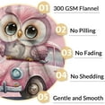 thumbnail image 4 of Owl Blanket - Soft Fuzzy Throw Blankets for Girls - Crib Size Blanket for Bed & Couch - Pink Cute Throws Gifts Owl1-1 -for kids, 4 of 6