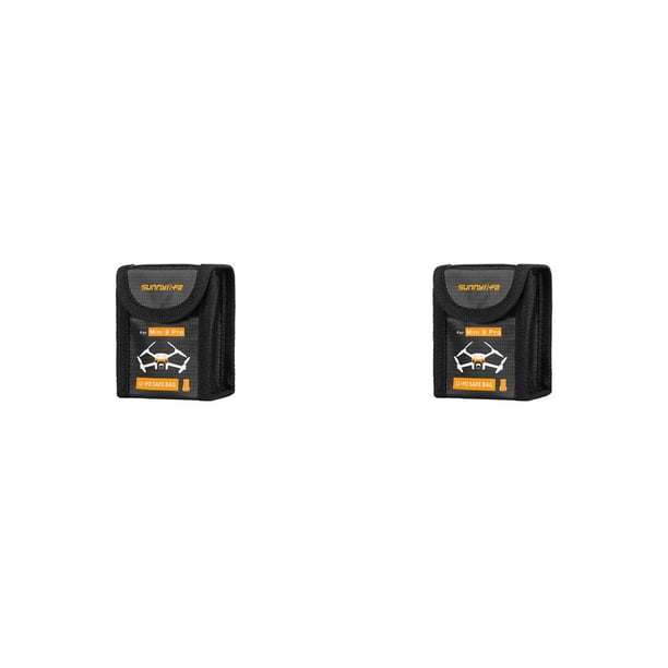 Cateissary Bolsa de para Dron con Control remoto, senderismo, Camping, viaje, baterías, funda protectora de repuesto para Mini 3 Pro 1 ranura 1 ranura 2piezas