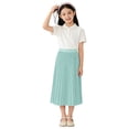 thumbnail image 4 of YUANxueke Girls Summer Maxi Skirt High Waist Boho Loose Fit Comfortable Casual Flowy Swing Pleated Outfits for Kids, 4 of 5