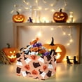 thumbnail image 2 of ASKETAM Cute Pumpkin Ghost Halloween Basket for Kids Trick or Treat Party Decor Storage Bin (Black Cat), 2 of 6