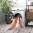 thumbnail image 3 of Safavieh Arizona Jemima Medallion Polyester Machine Washable Area Rug, Rust/Gray, 5' x 8', 3 of 11