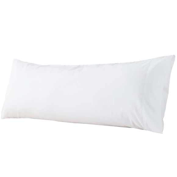 Funda de almohada corporal WhatsBedding, tela de algodón blanca, 54 x 137 cm