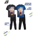 thumbnail image 2 of Pro Athlete Boys Sweat Suit Set - 4 Piece Short Sleeve Graphic Tees and Tricot Jogger Pants (8-16), 2 of 7