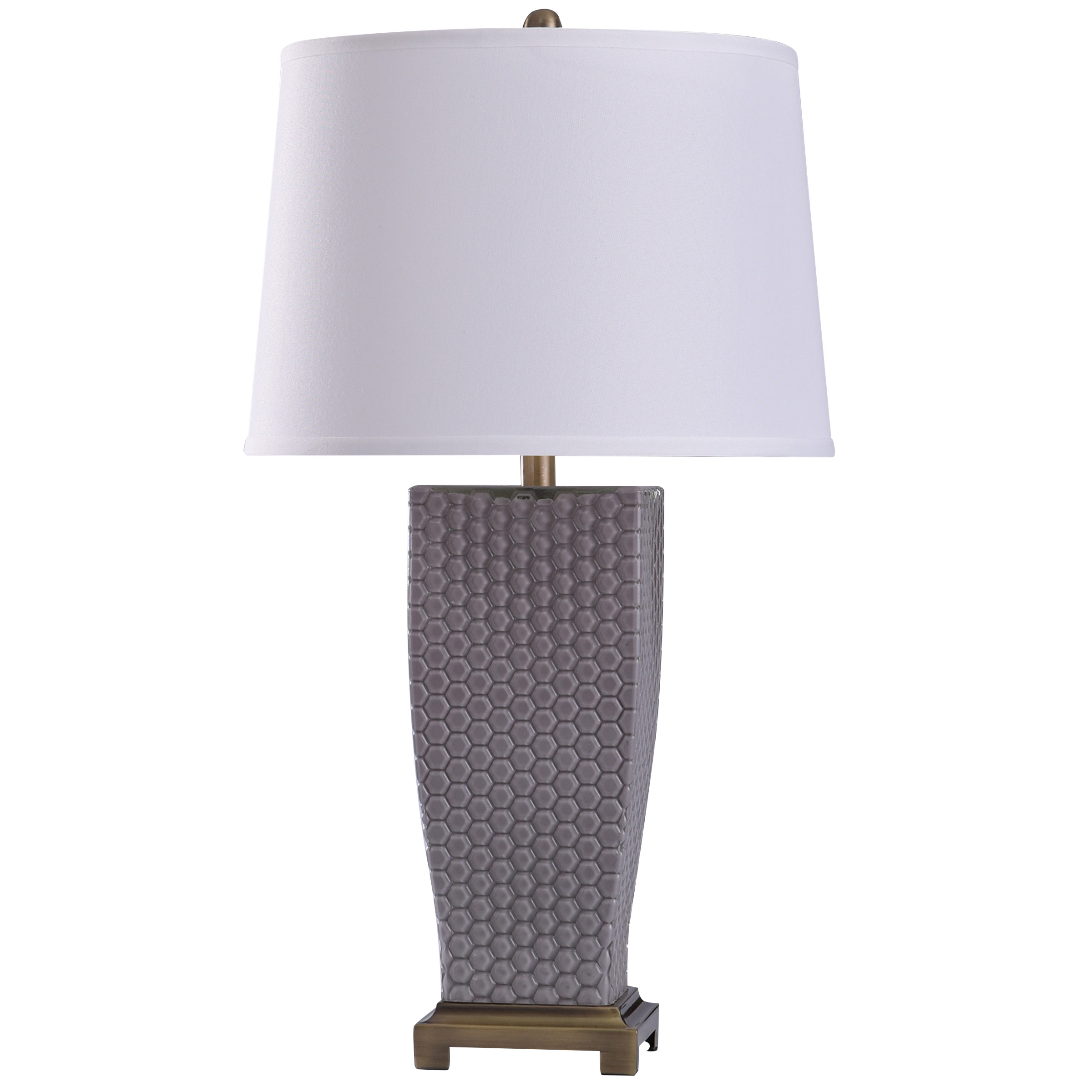 white tapered lamp shade