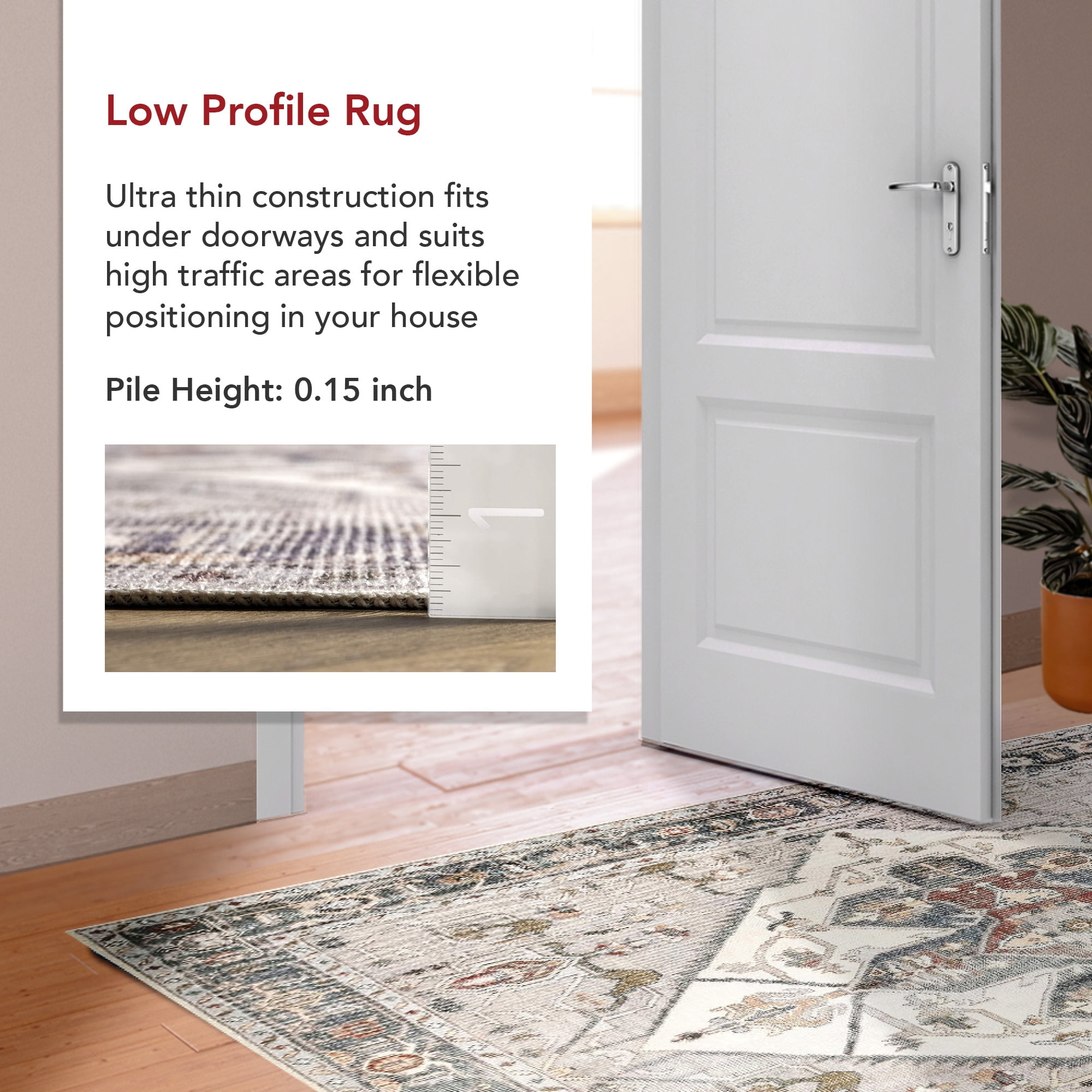 nuLOOM Mali SpinClean Machine Washable Traditional Medallion Area Rug, 2' 6" x 10', Runner, Mali Beige