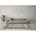 thumbnail image 3 of Ahgly Company Indoor Square Abstract Light Blue Modern Area Rugs, 8' Square, 3 of 4