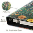 thumbnail image 3 of FORMRS 3 Ring Photo Album 4"x6" Self Adhesive Large Capacity PU Leather Cover, White Floral Garden, 3 of 8