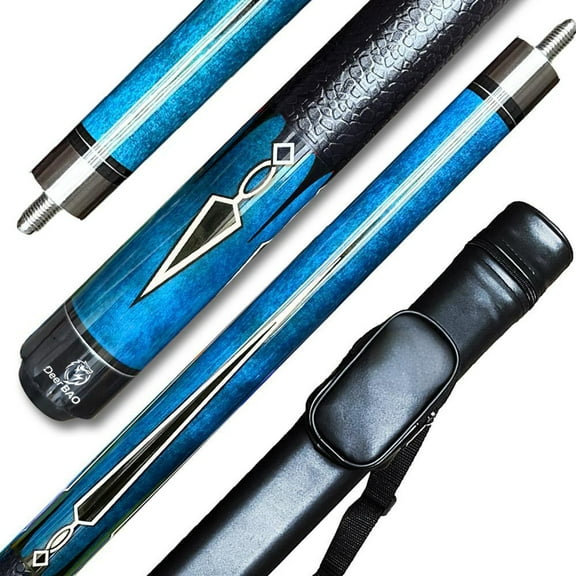 DeerBao cues Pool Cue Stick, 13mm Tip, 58", Hardwood Canadian Maple Professional Billiard Stick 19,20,21 Oz (Selectable)-Blue, Red, Green Pool Cue Stick