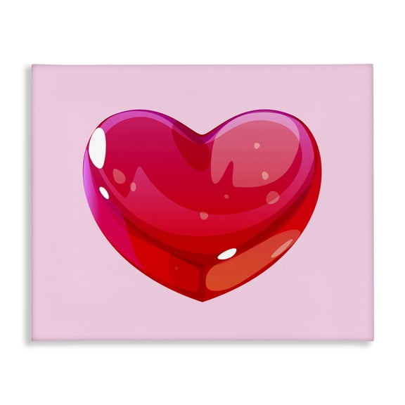 Stupell Industries Eclectic Red Gummy Heart Canvas Art, 20 x 16, by Lil' Rue