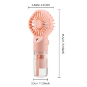 Misting Fan Portable Fan with Mist,Small Handheld Fan Rechargeable Fan,Water Spray Hand Held Fan Battery Operated,Mister Hand Fan Cooling Personal Fan,Travel Indoor Outdoor Women Kids, Pink