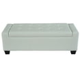 thumbnail image 3 of HomCom 51" Faux Leather Unique Tufted Storage Bench Ottoman - Cream White, 3 of 10