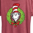 thumbnail image 3 of The Cat in the Hat - Cat Wreath - Women's Short Sleeve Graphic T-Shirt, 3 of 5