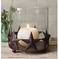 thumbnail image 1 of Barn Star Pillar Holder With Glass Chimney - Rustic Brown, 1 of 1