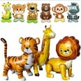 thumbnail image 2 of Safari Balloons Jungle Safari Animal Foil Balloon Zoo Animal Balloon Lion Tiger Giraffe Leopard Balloon for Jungle Animal Party, 2 of 10