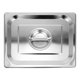 thumbnail image 1 of Tapa rectangular de acero inoxidable con asa para sartén, tapa rectangular con asa, tapa rectangular para olla, protector para sartén de buffet de hotel, 1 of 8
